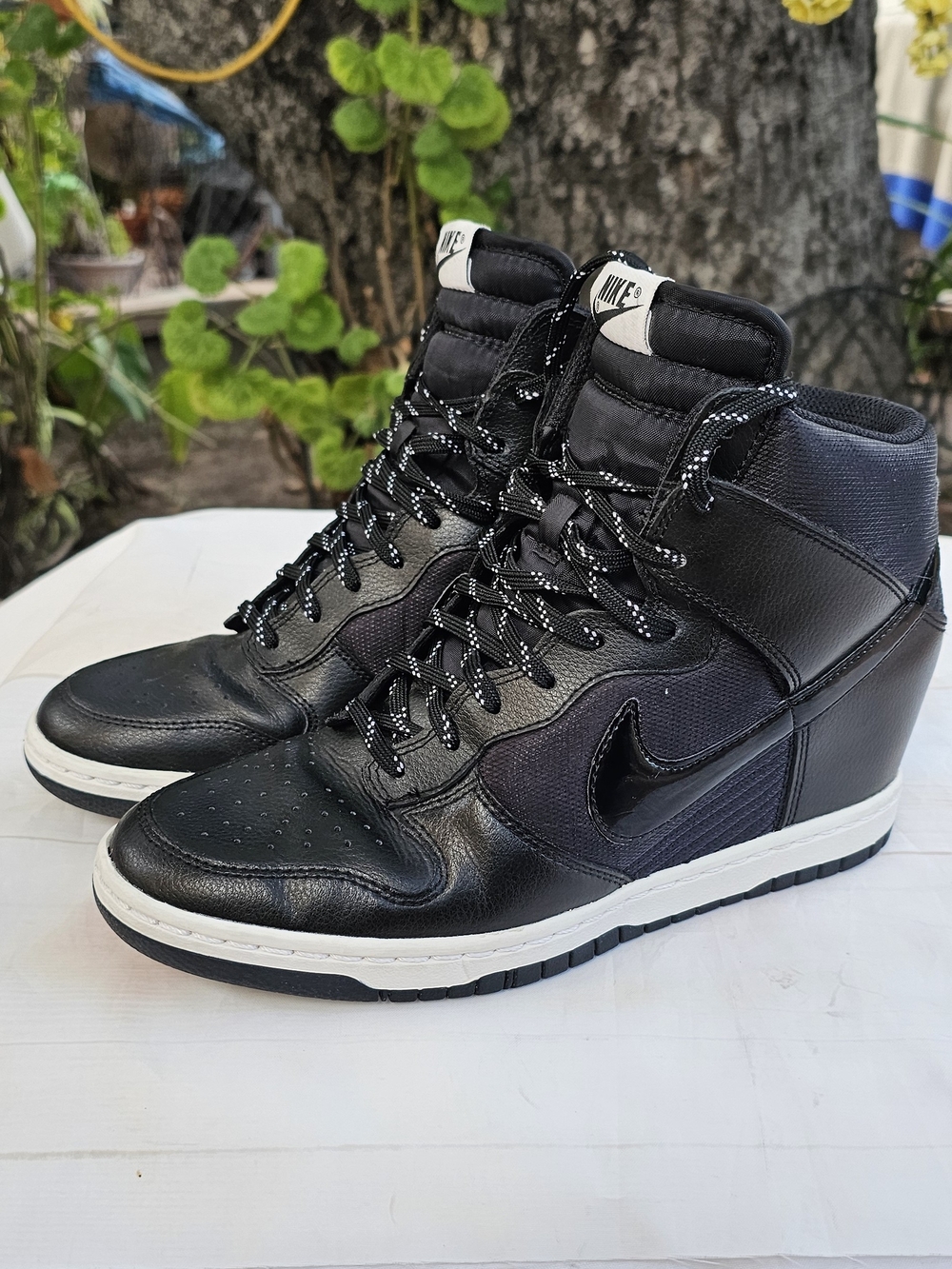 Nike Dunk Sky Hi Essentials Wedge Sneakers with White Midsole - Picture 3 of 10